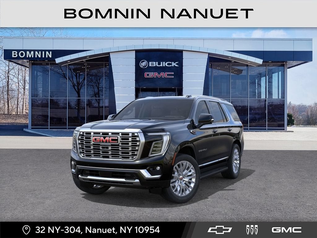 2026 GMC Yukon Denali in Onyx Black — front three-quarter view