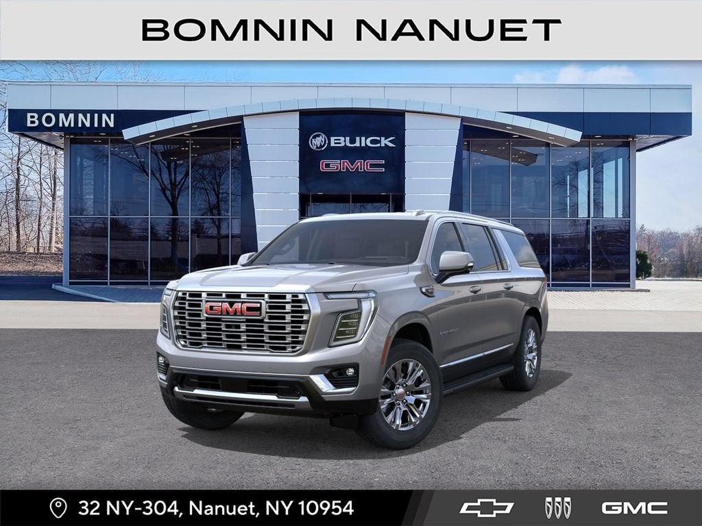 2026 GMC Yukon XL Denali in Sterling Metallic — front three-quarter view