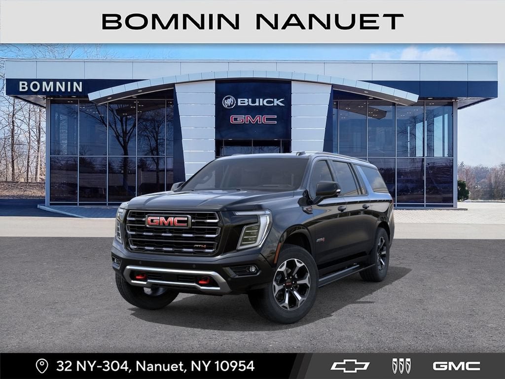 2026 GMC Yukon XL AT4 Ultimate in Onyx Black — front three-quarter view