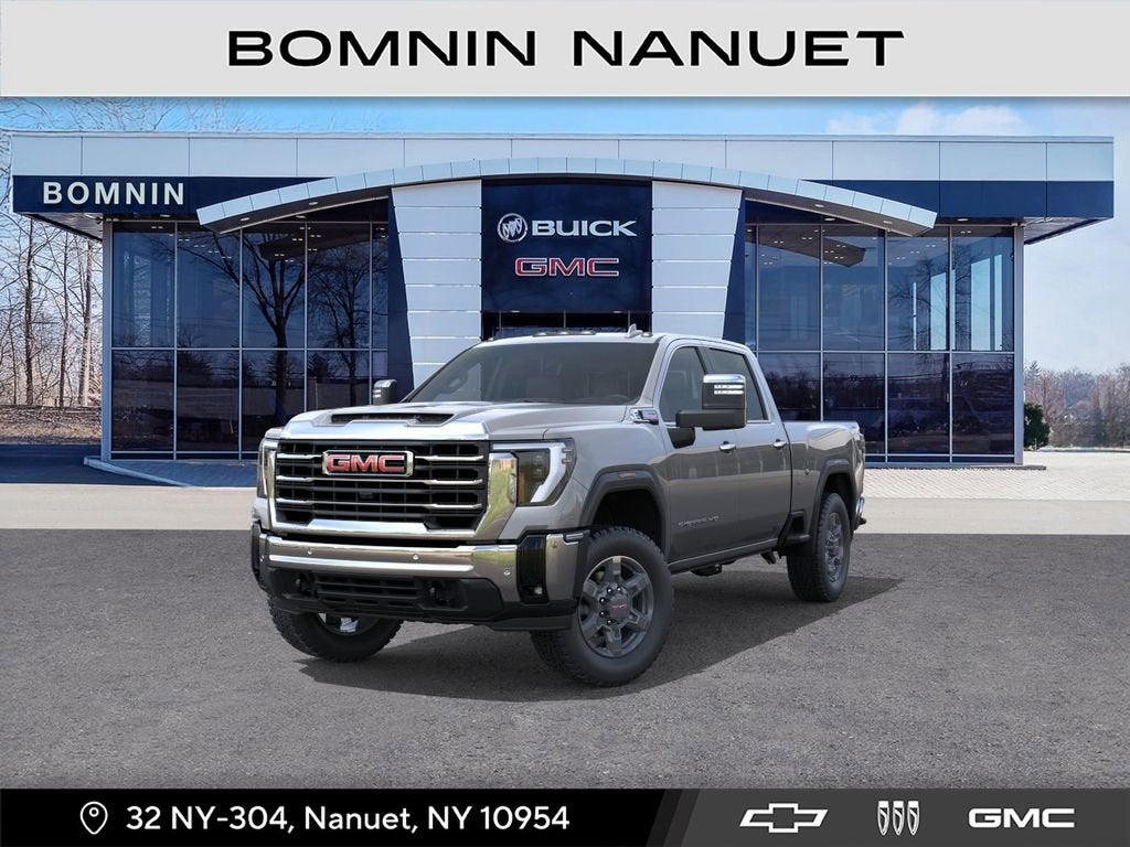 2026 GMC Sierra 2500 HD SLT in Sterling Metallic — front three-quarter view