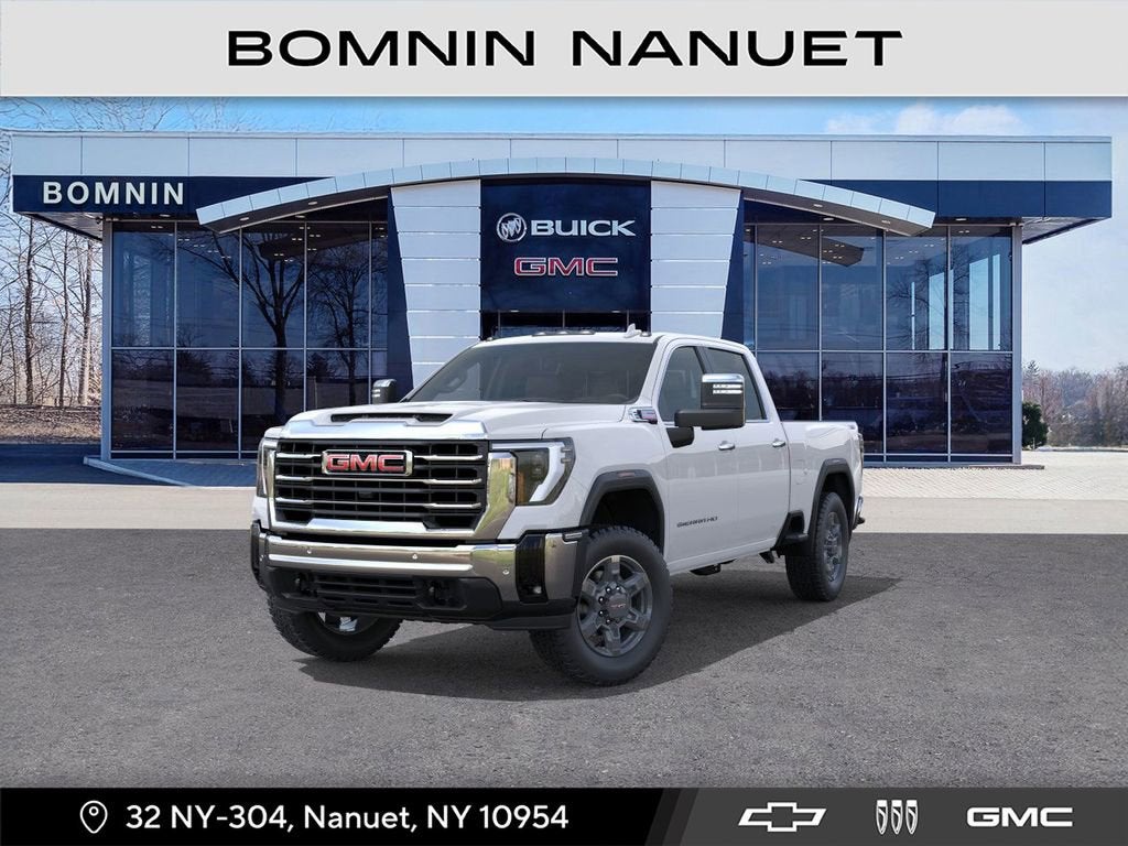 2026 GMC Sierra 2500 HD SLT in Summit White — front three-quarter view