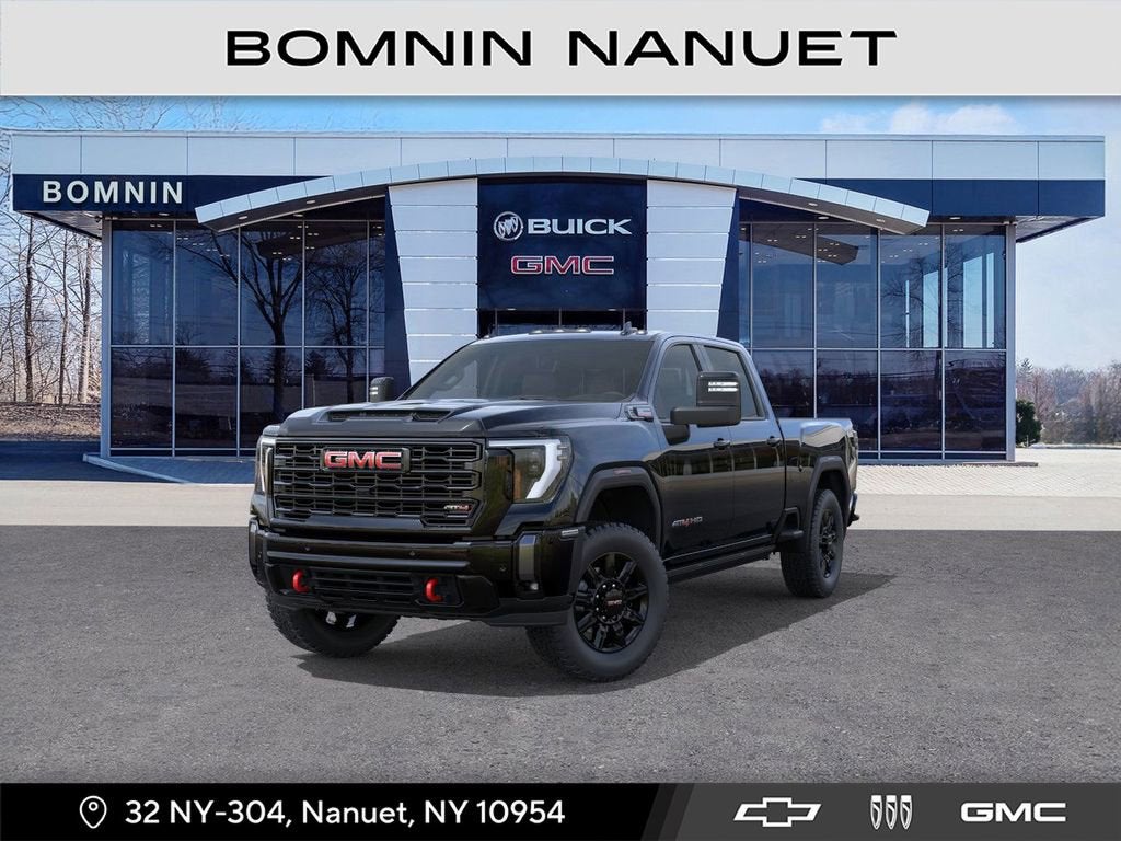 2026 GMC Sierra 2500 HD AT4 in Onyx Black — front three-quarter view