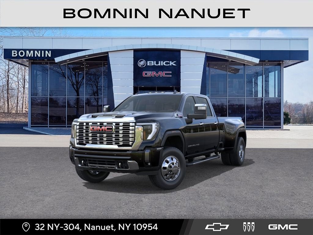 2026 GMC Sierra 3500 HD Denali DRW in Onyx Black — front three-quarter view