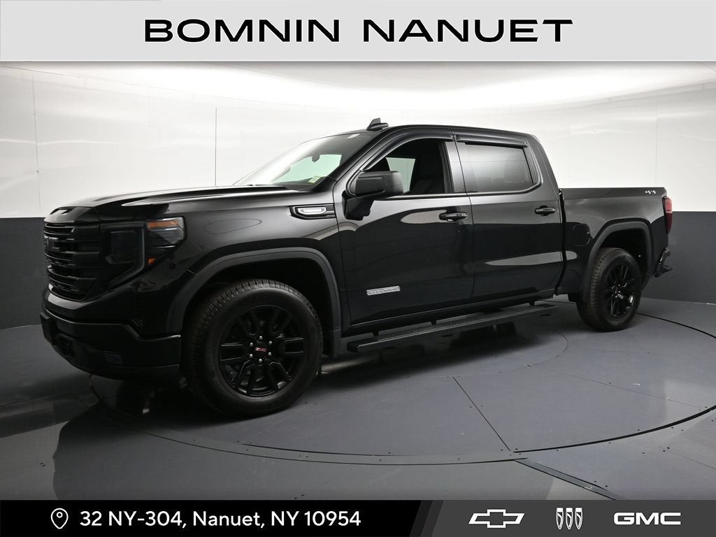 2025 GMC Sierra 1500 Elevation in Onyx Black — front three-quarter view