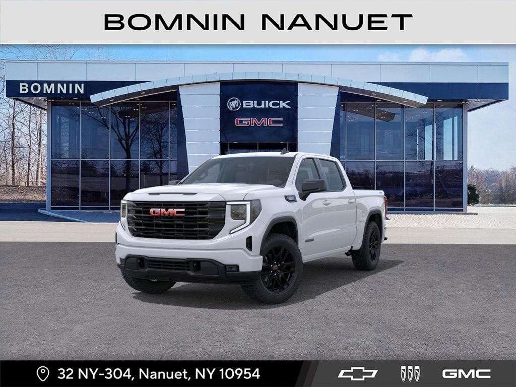 2026 GMC Sierra 1500 Elevation in Summit White — front three-quarter view