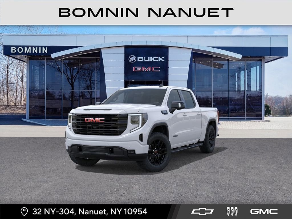2026 GMC Sierra 1500 Elevation in Summit White — front three-quarter view
