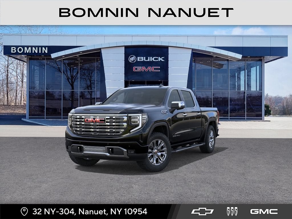2026 GMC Sierra 1500 Denali in Onyx Black — front three-quarter view
