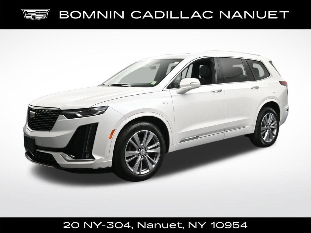 2024 Cadillac XT6 Premium Luxury in Crystal White Tricoat — front three-quarter view