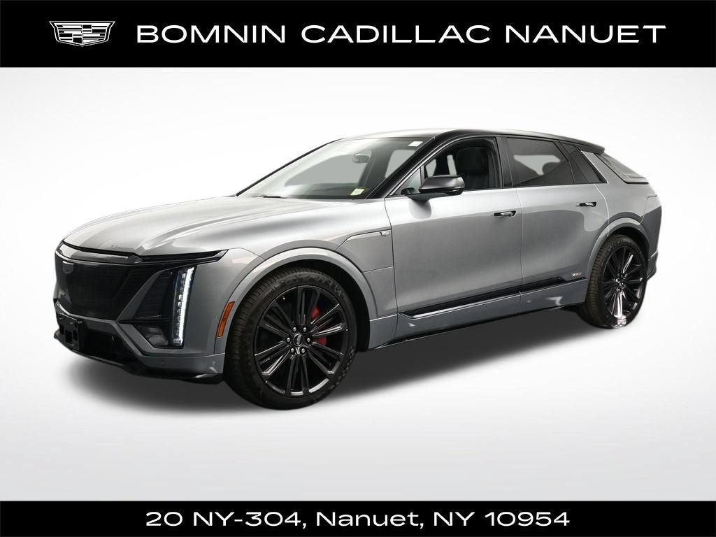 2026 Cadillac LYRIQ V-Series in Argent Silver Metallic — front three-quarter view