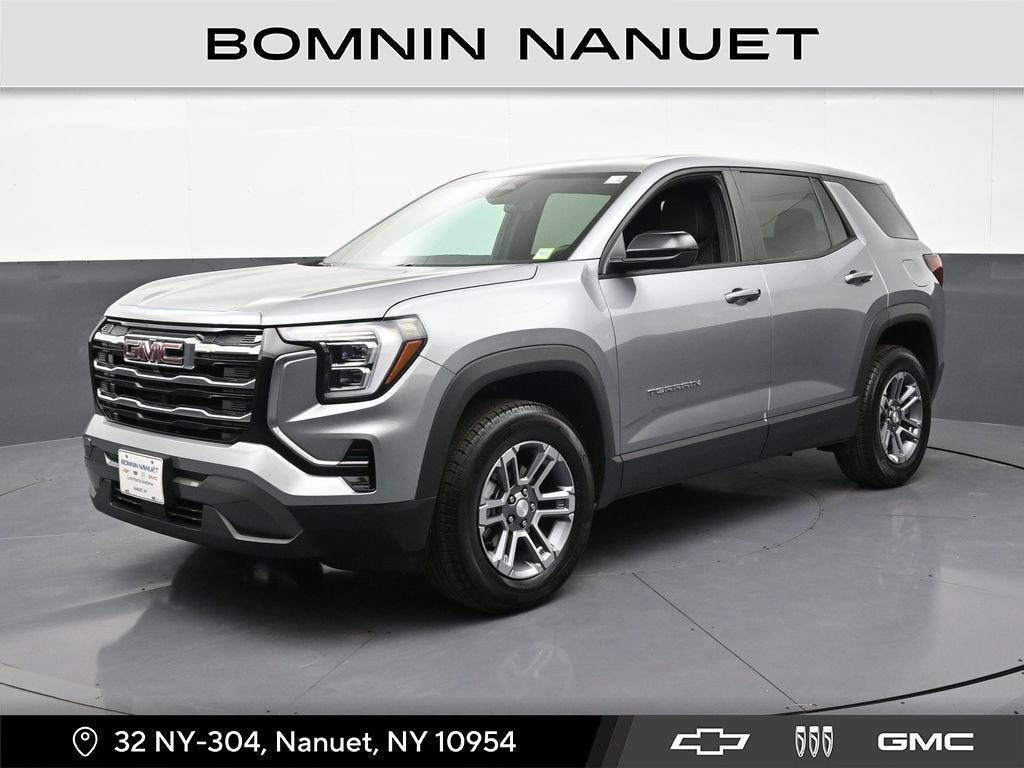 2026 GMC Terrain Elevation in Sterling Metallic — front three-quarter view