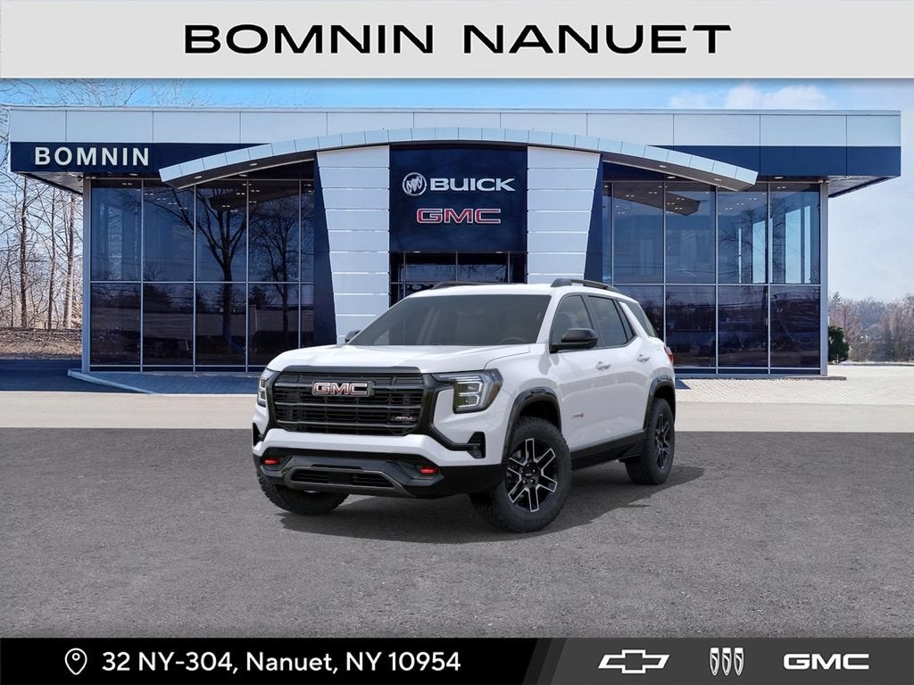 2027 GMC Terrain AWD AT4 in Summit White — front three-quarter view