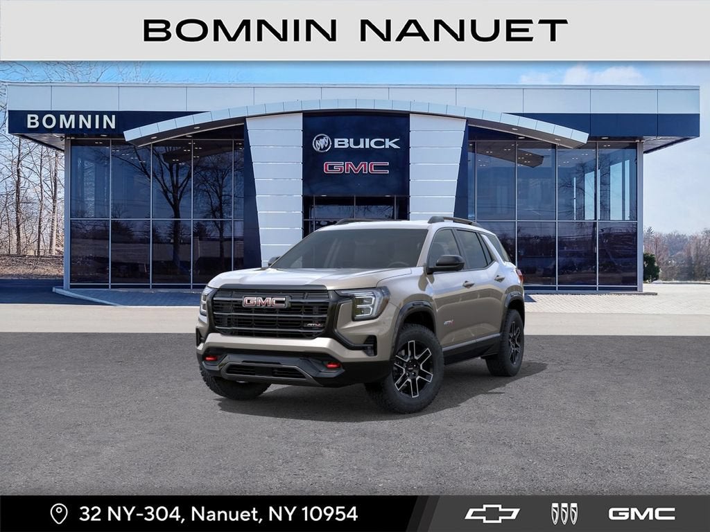 2027 GMC Terrain AWD AT4 in Riverstone Metallic — front three-quarter view