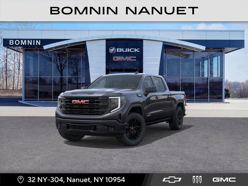 2026 GMC Sierra 1500 Elevation in Titanium Rush Metallic — front three-quarter view