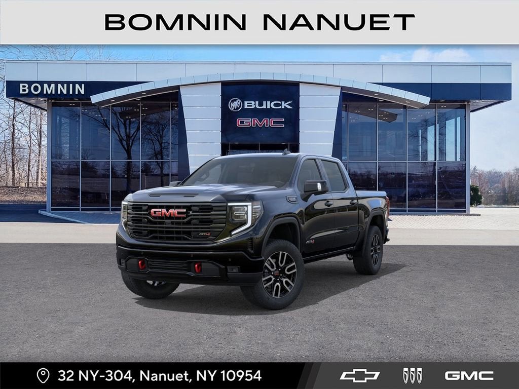 2026 GMC Sierra 1500 AT4 in Onyx Black — front three-quarter view