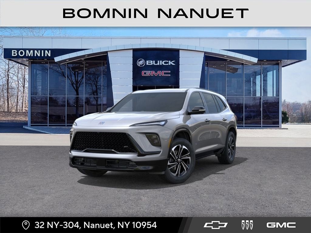 2026 Buick Enclave Sport Touring in Moonstone Gray Metallic — front three-quarter view