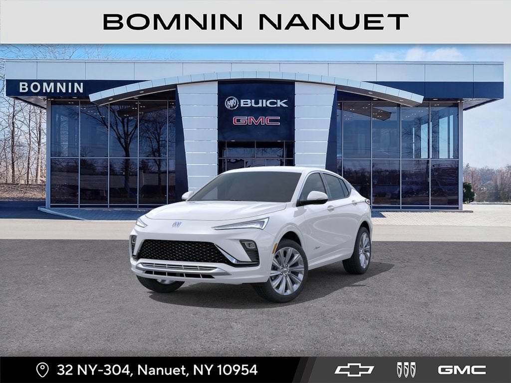 2026 Buick Envista Avenir in White Frost Tricoat — front three-quarter view