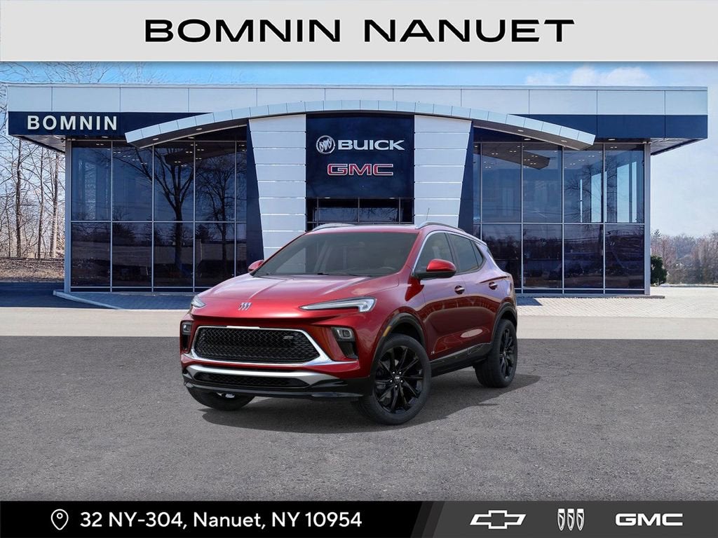 2026 Buick Encore GX Sport Touring in Brilliant Red — front three-quarter view